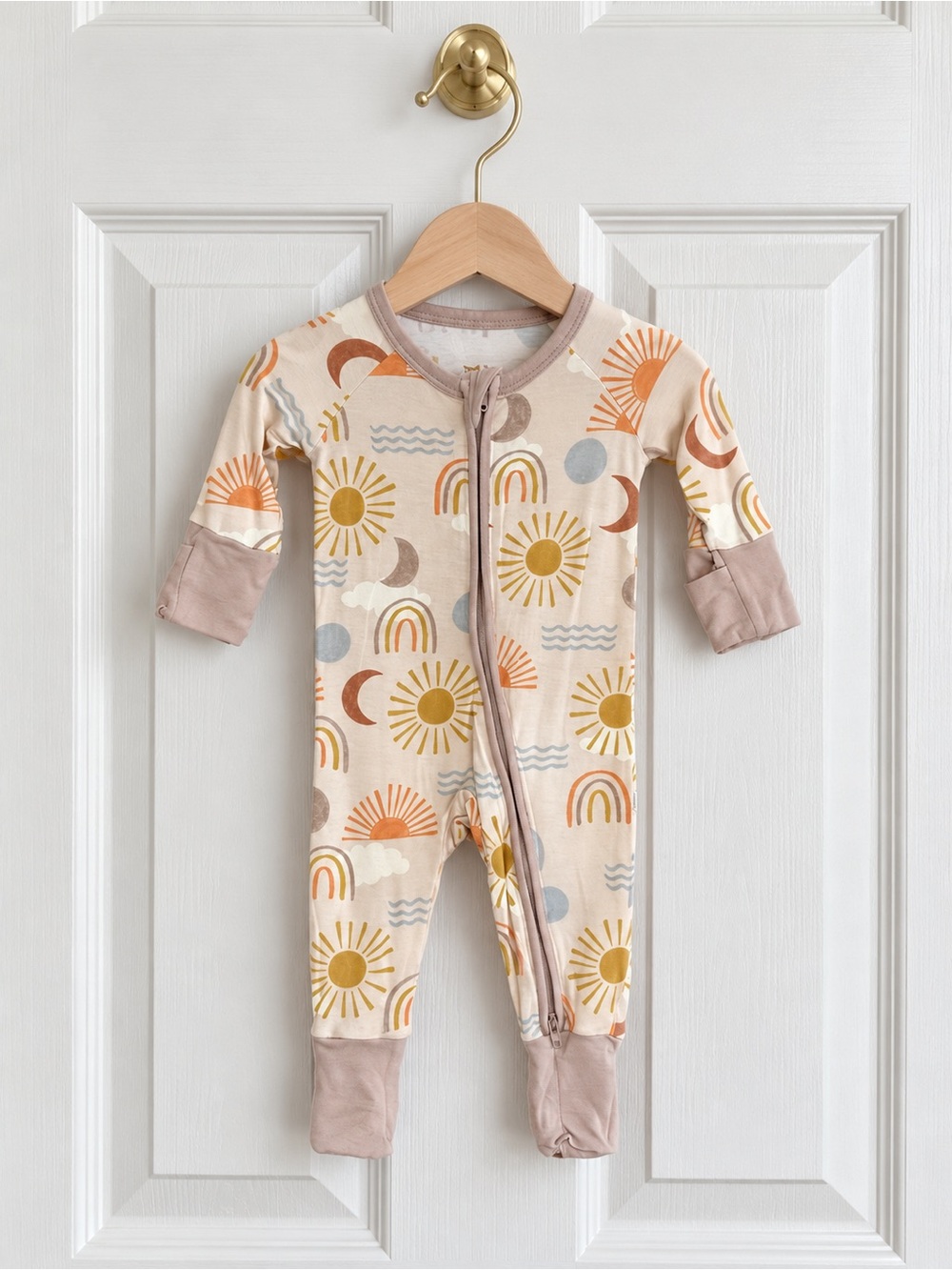 Little Sleepies Desert Sunrise Zippy Newborn Bamboo Pajamas